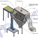 mini drawing confined manual sack opening 1200